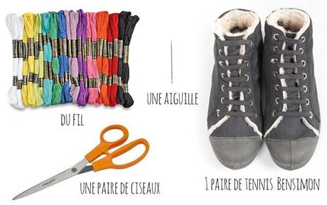 DIY broderie tennis Bensimon