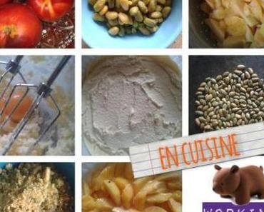 Ma tarte de saison aux pêches et pistaches sur un lit d’amandes…