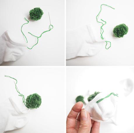 DIY Pompom Socks