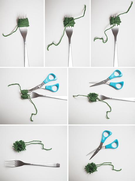 DIY Pompom with Fork