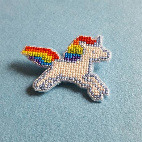 Embroidered Unicorn Pin